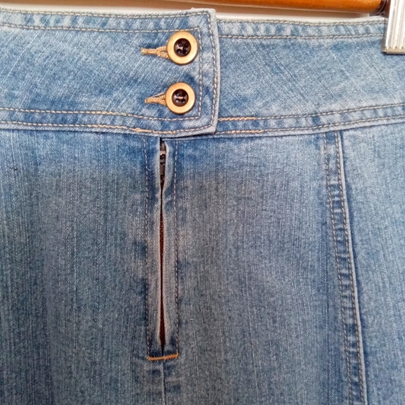 CAbi Aline Faded Wash Denim Skirt - Picture 5 of 15